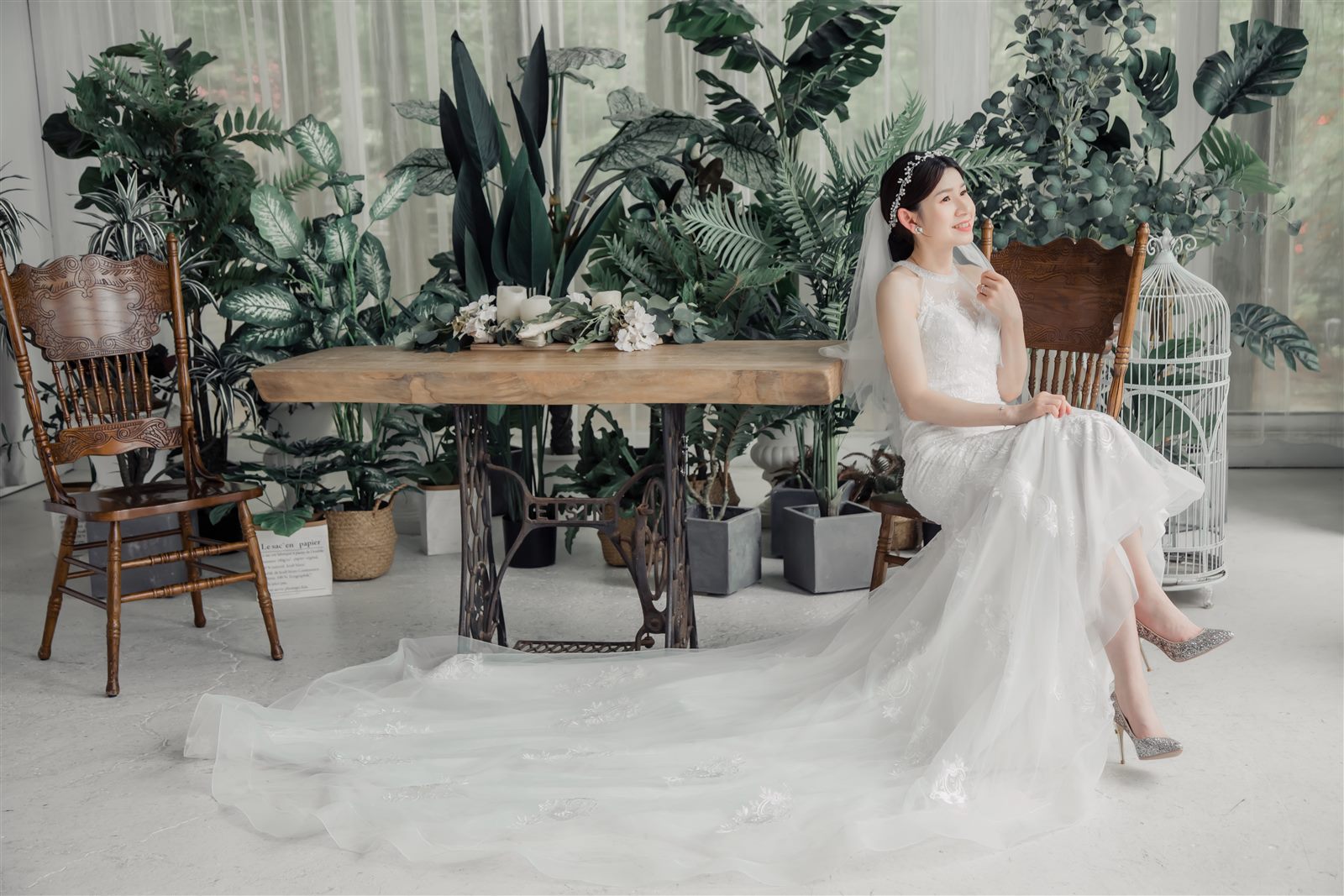 中壢婚紗,植栽棚景婚紗照