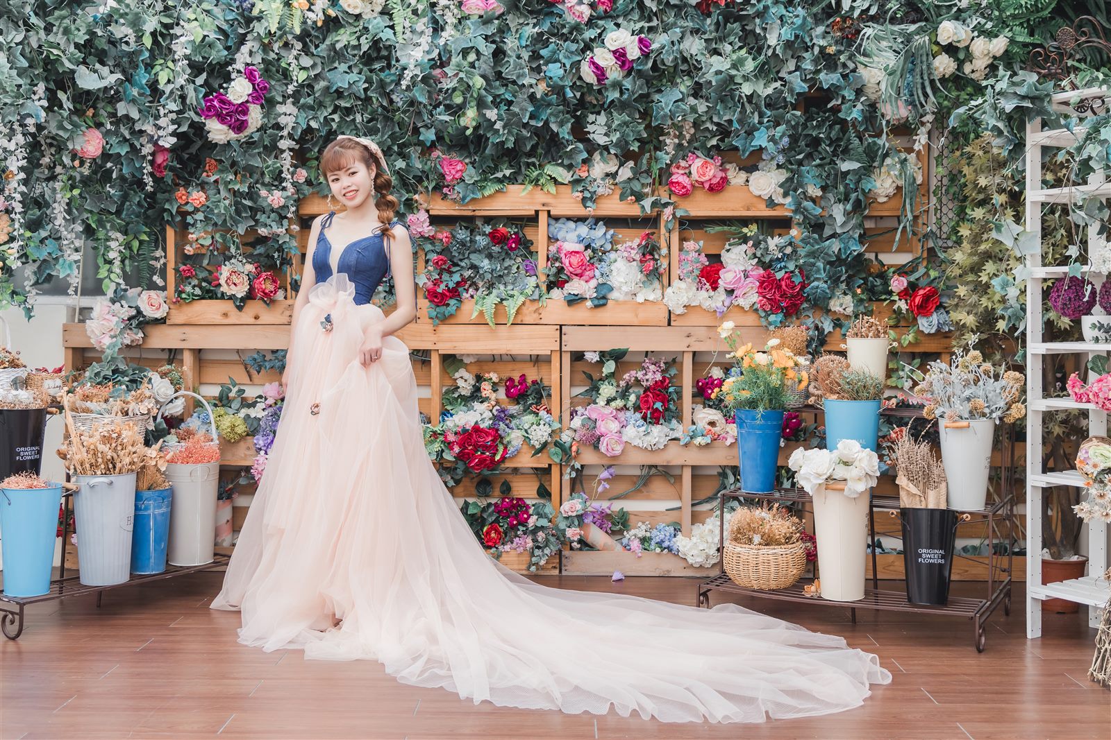 中壢韓系婚紗,花牆婚紗照