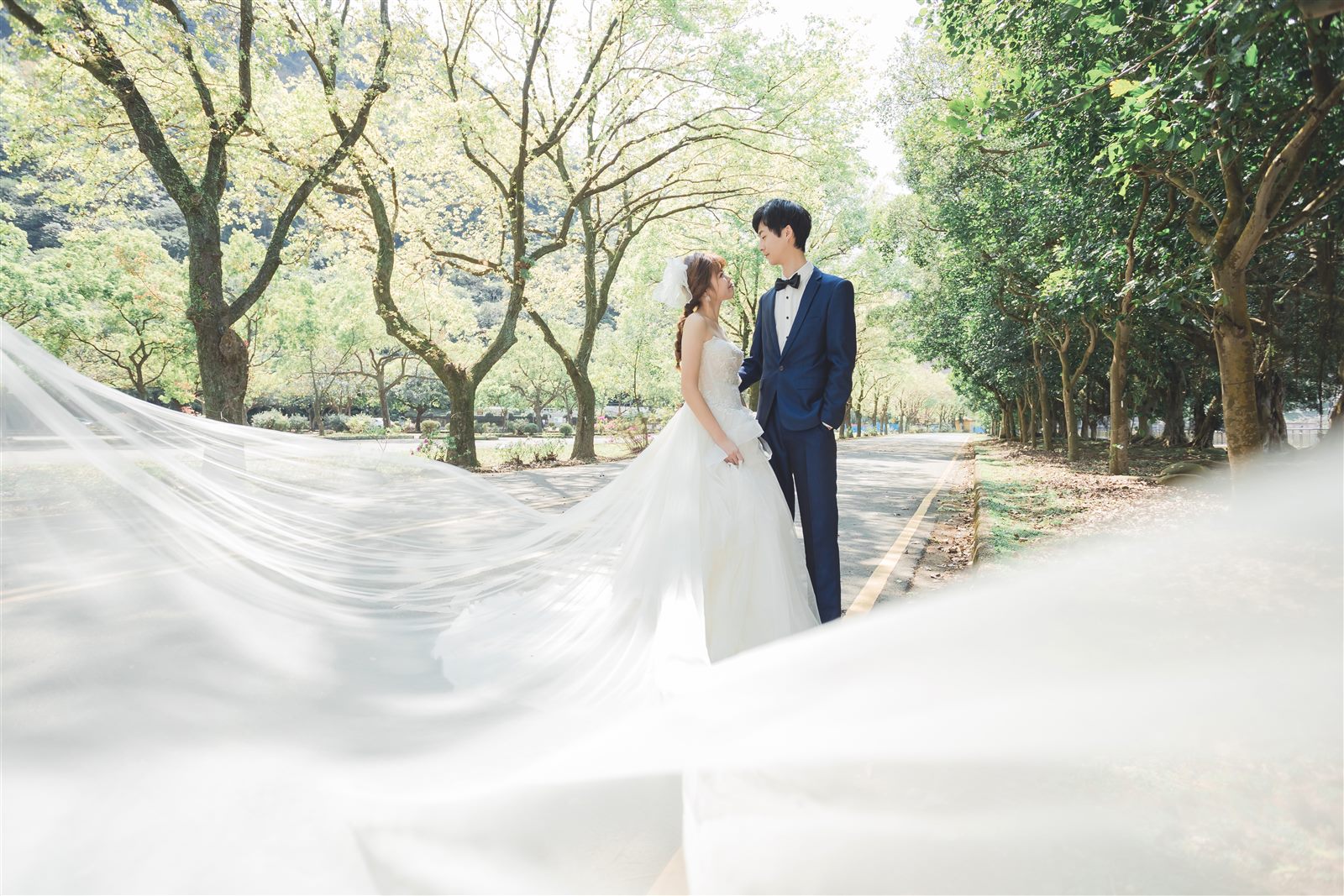 中壢森林系婚紗,大拖紗婚紗照