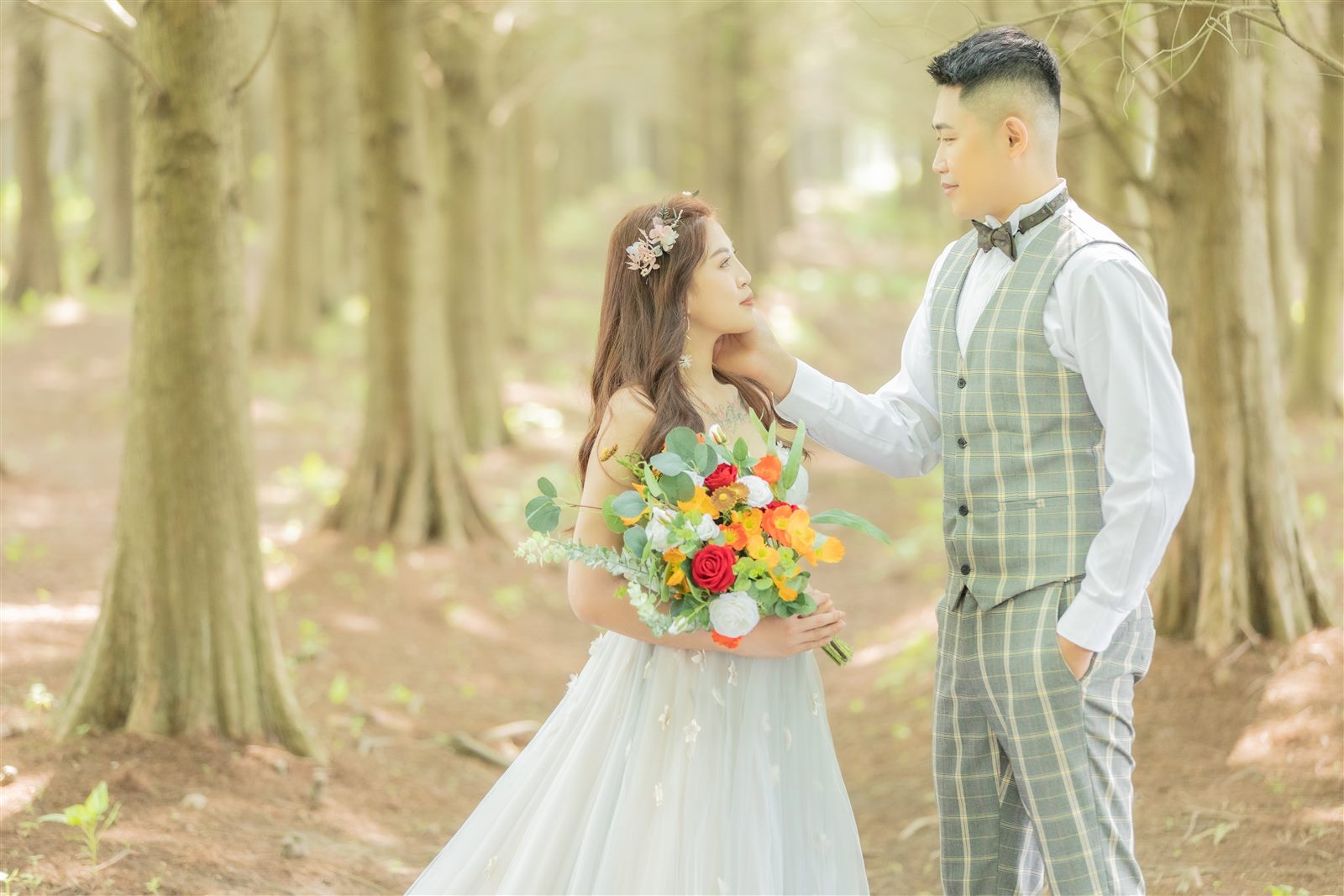 中壢森林系婚紗,落羽松婚紗照