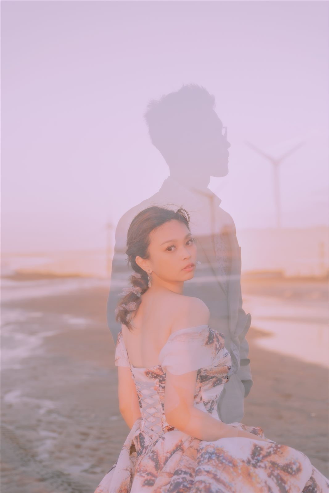 中壢海邊婚紗,夕陽婚紗照