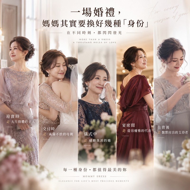 媽媽禮服訂製, 媽媽禮服, 母親禮服, 婚禮媽媽禮服, 台北媽媽禮服, 量身訂製禮服
